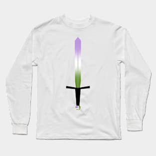 Genderqueer Sword Long Sleeve T-Shirt